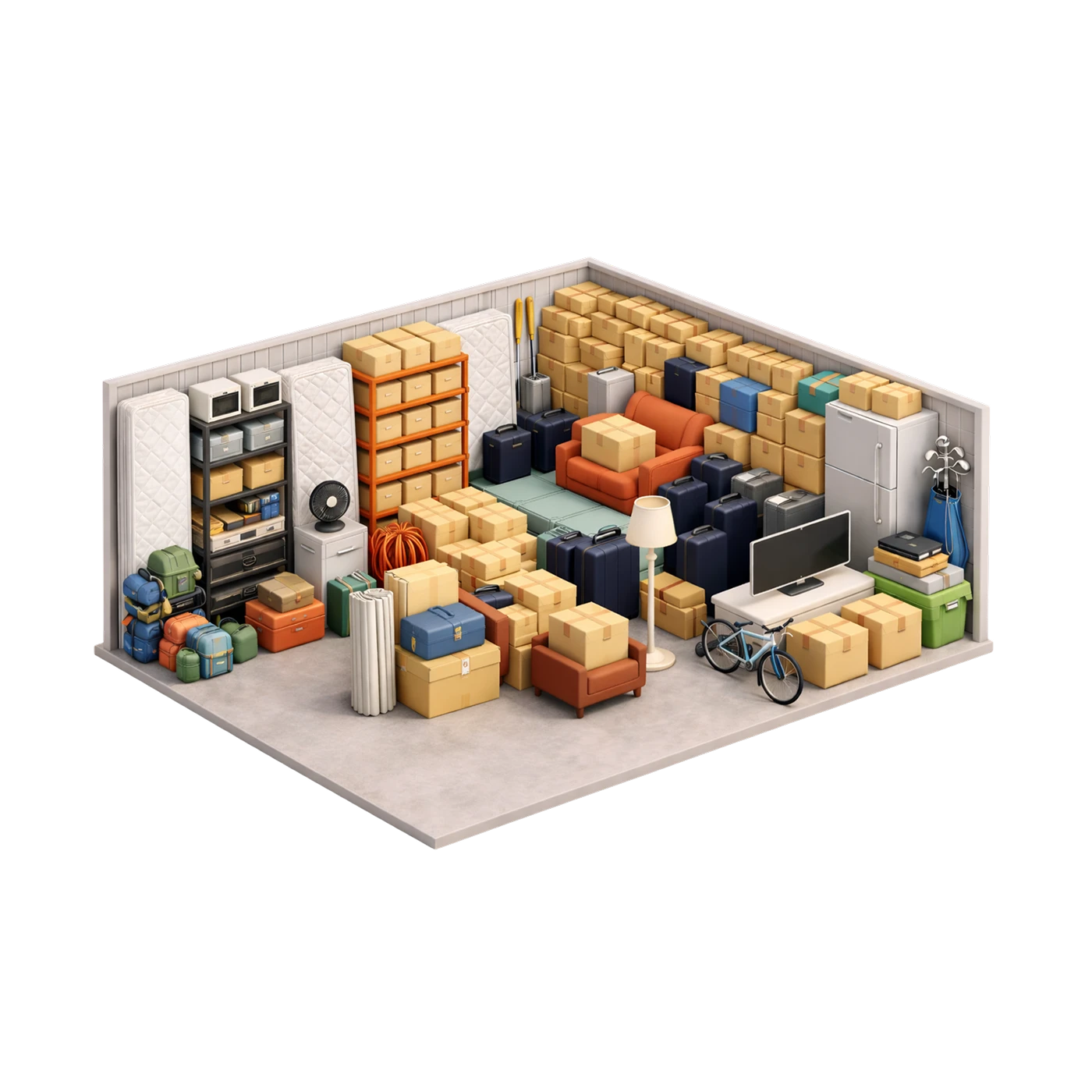 Illustration of whole-home loads in a storage unit